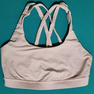 Lululemon Energy Bra Naked (Pale Pink) Size 6 Medium Support